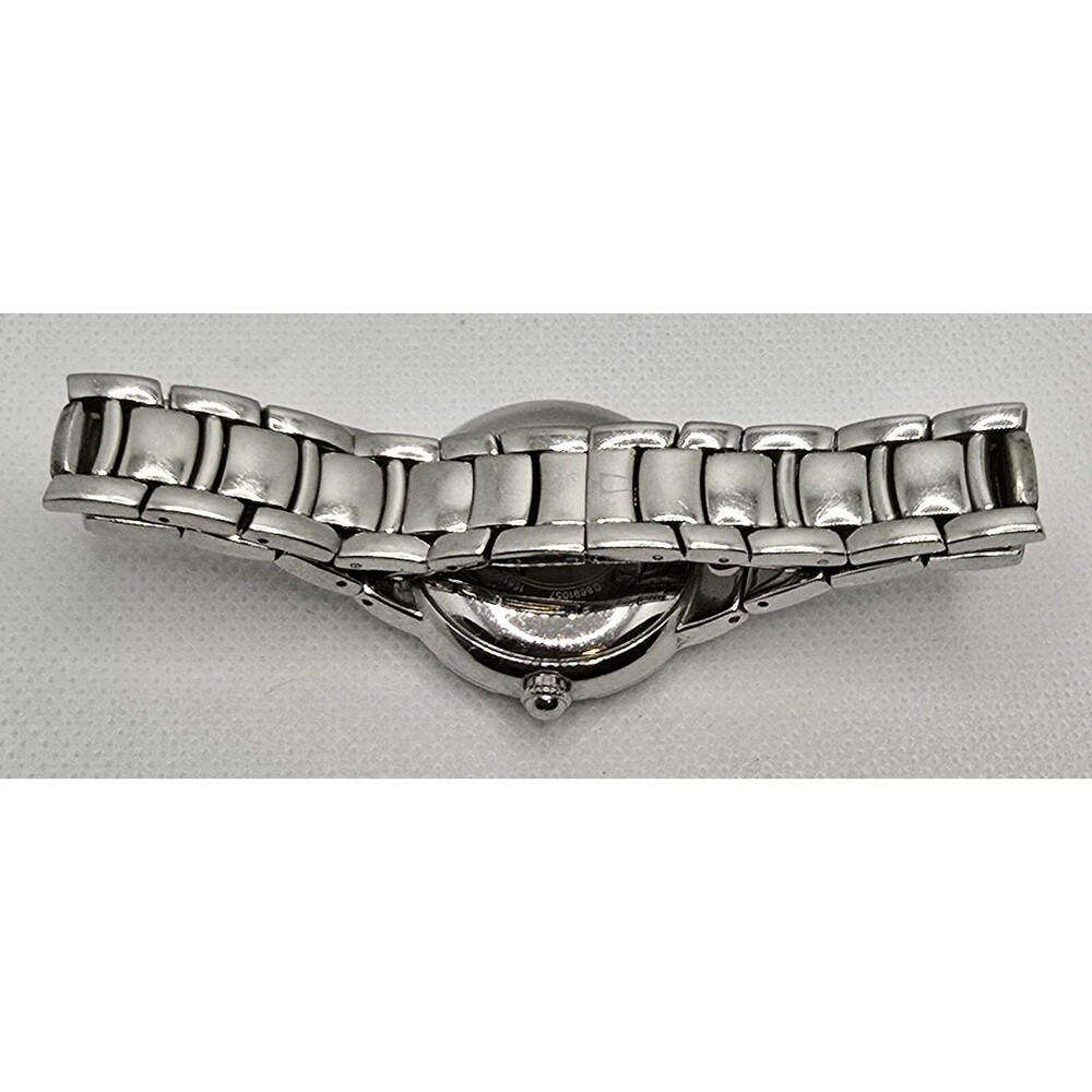 Women's Bulova Round MOP Dial Silver Tone Case Link Bracelet Band Watch 04 - Picture 9 of 10